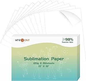 HTVRONT Sublimation Paper 13x19 inches - 150 Sheets Sublimation Paper Compatible with Inkjet Printer 120g