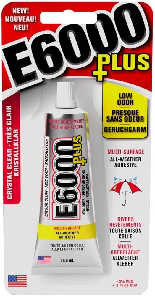 E6000+Plus Multipurpose Adhesive EU Compliant-26.6ml Clear