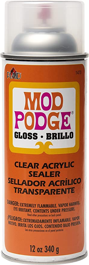 Mod Podge Spray Acrylic Sealer that is Specifically Formulated to Seal Craft Projects, Dries Crystal Clear is Non-Yellowing No-Run an...