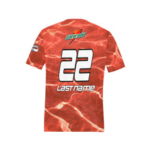 Load image into Gallery viewer, G Red Men&#39;s All Over Print T-Shirt (Random Design Neck) (Model T63)
