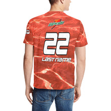 Load image into Gallery viewer, G Red Men&#39;s All Over Print T-Shirt (Random Design Neck) (Model T63)
