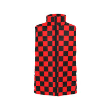 Load image into Gallery viewer, Checker Red Women's Padded Vest Jacket (Model H44)
