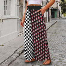 Load image into Gallery viewer, School Spirit Pants Checker Mascot Bulldogs Elastic Waist Tether Pockets Wide Leg Pants
