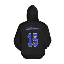 Load image into Gallery viewer, Steel City Name Number Blue All Over Print Hoodie for Women (USA Size) (Model H13)
