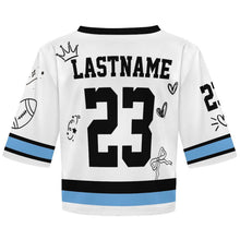Load image into Gallery viewer, Doodle Sketch Women's Crop Rugby Jersey
