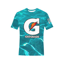 Load image into Gallery viewer, G Turquoise Men&#39;s All Over Print T-Shirt (Random Design Neck) (Model T63)
