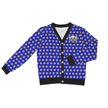 Load image into Gallery viewer, Ribbed Cardigan Leopard Baseball c Women's Ribbed Cardigan (Model H73)
