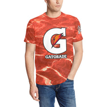Load image into Gallery viewer, G Red Men&#39;s All Over Print T-Shirt (Random Design Neck) (Model T63)
