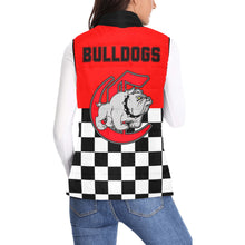 Load image into Gallery viewer, Checker Hal Red Women's Padded Vest Jacket (Model H44)
