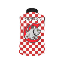 Load image into Gallery viewer, Checker Red/White b Women's Padded Vest Jacket (Model H44)

