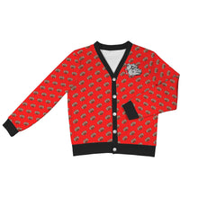 Load image into Gallery viewer, Ribbed Cardigan Leopard NUMBER FOOTBALL Bulldog Big Back Women's Ribbed Cardigan (Model H73)

