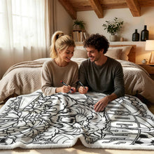 Load image into Gallery viewer, Wildcats Coloring Doodle Blanket 100×150cm (24-Color Markers)
