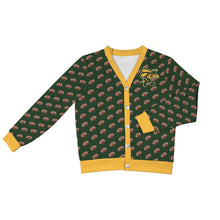 Load image into Gallery viewer, Ribbed Cardigan Leopard NUMBER FOOTBALL big back Women's Ribbed Cardigan (Model H73)
