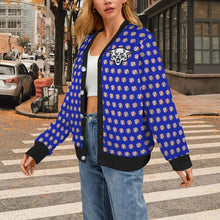Load image into Gallery viewer, Ribbed Cardigan Leopard Baseball c Women's Ribbed Cardigan (Model H73)
