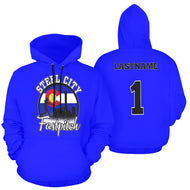 Steel City men blue All Over Print Hoodie for Men (USA Size) (Model H13)