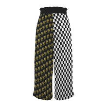 Load image into Gallery viewer, School Spirit Pants Checker Mascot Hornet Elastic Waist Tether Pockets Wide Leg Pants
