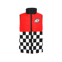 Load image into Gallery viewer, Checker Hal Red Women's Padded Vest Jacket (Model H44)
