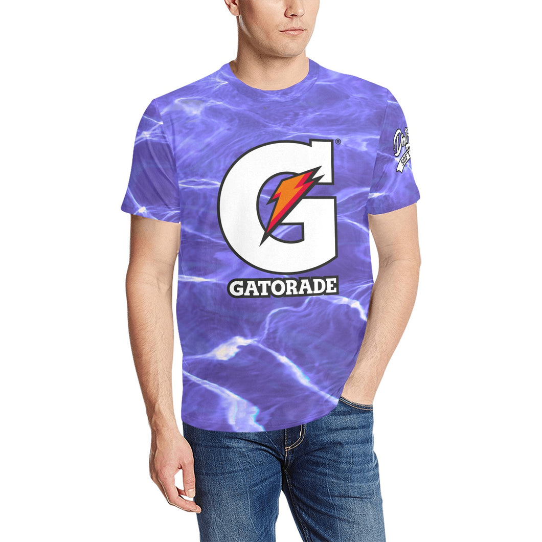 G Purple Men's All Over Print T-Shirt (Random Design Neck) (Model T63)