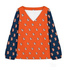 Load image into Gallery viewer, Design Women's V‑Neck Lantern Long‑Sleeve Blouse
