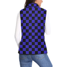 Load image into Gallery viewer, Checker Blue Women's Padded Vest Jacket (Model H44)
