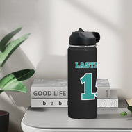 LW Waterbottle BLACK Insulated Water Bottle with Straw Lid (18 oz)
