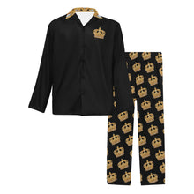 Load image into Gallery viewer, Crown Men's V-Neck Long Pajama Set
