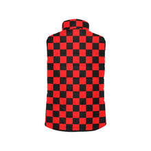 Load image into Gallery viewer, Checker Red Women's Padded Vest Jacket (Model H44)
