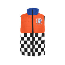 Load image into Gallery viewer, Checker Half Orange Women's Padded Vest Jacket (Model H44)
