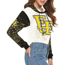 Load image into Gallery viewer, EE A Short Hoodie All Over Print Crop Hoodie for Women (Model H22)
