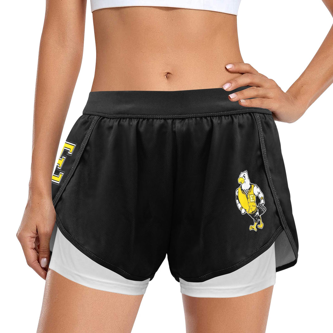 EE A Short 2 Women's Sports Shorts with Compression Liner (Model L63)
