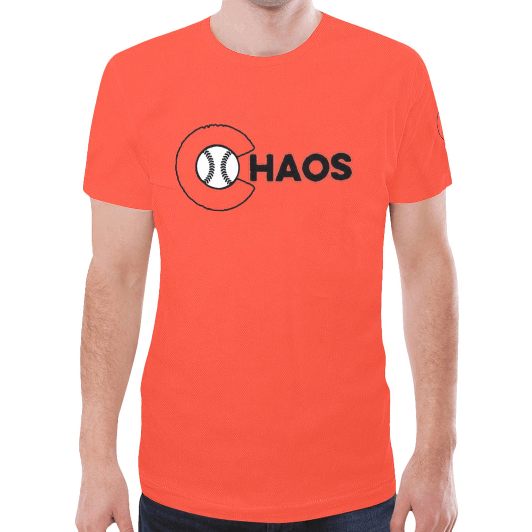 Chaos Orange Custom Last Number New All Over Print T-shirt for Men (Model T45)