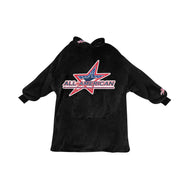 All American Snuggler Black Blanket Hoodie for Women