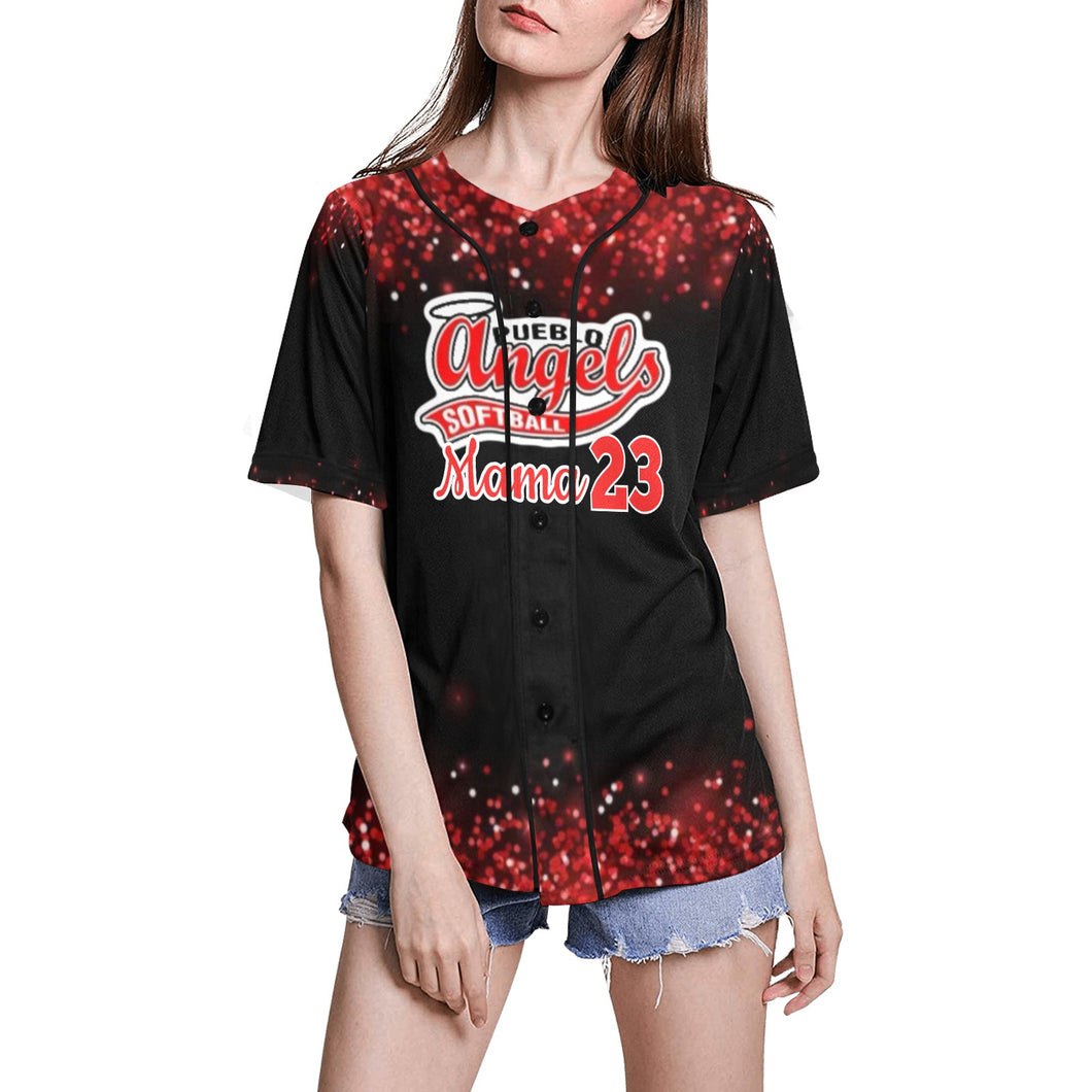 Angels 25 All Over Print Baseball Jersey for Women (Model T50)
