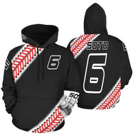 Custom Baseball Hoodie White 2 All Over Print Hoodie for Men (USA Size) (Model H13)