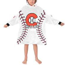 Load image into Gallery viewer, Chaos F Baseball LastName/Number/FirstName Blanket Hoodie for Kids
