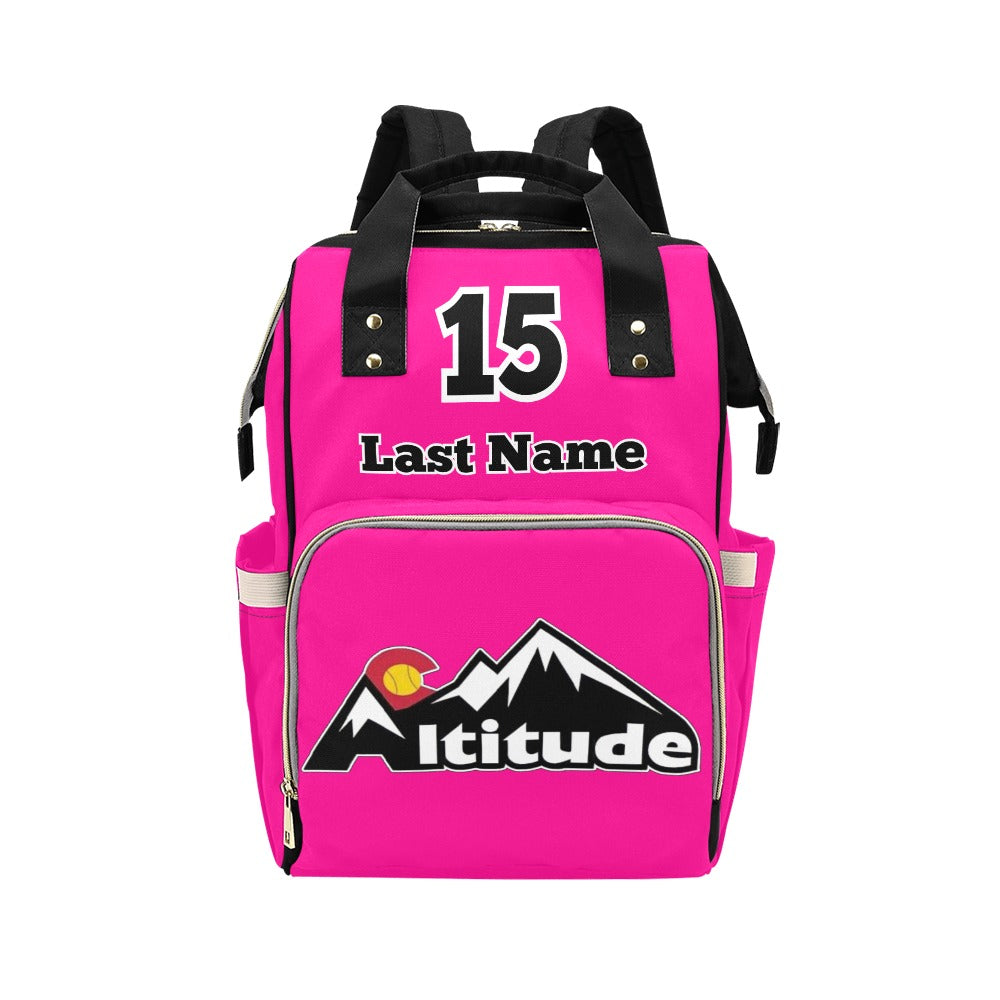 Altitude Backpack Pink Multi-Function Diaper Backpack/Diaper Bag (Model 1688)