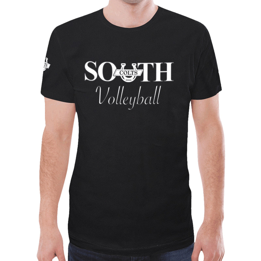 South VB Black/White Simple New All Over Print T-shirt for Men (Model T45)
