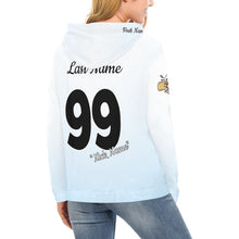 Load image into Gallery viewer, Crushers Light Blue Fade Hoodie All Over Print Hoodie for Women (USA Size) (Model H13)
