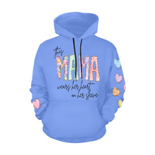 Load image into Gallery viewer, Mama Periwinkle F All Over Print Hoodie for Women (USA Size) (Model H13)
