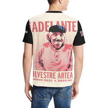 Load image into Gallery viewer, Sil black sleeves Men&#39;s All Over Print T-Shirt (Solid Color Neck) (Model T63)
