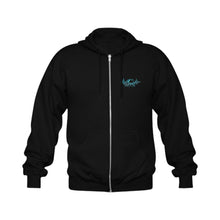 Load image into Gallery viewer, Summit Black Zip Men Fit Gildan Full Zip Hooded Sweatshirt (Model H02)
