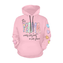 Load image into Gallery viewer, Mama Light Pink F All Over Print Hoodie for Women (USA Size) (Model H13)
