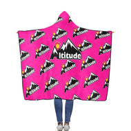 Altitude Hooded Blanket 3 Pink Flannel Hooded Blanket 56''x80''