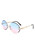 Load image into Gallery viewer, Round Oval Rimless Circle Vintage Sunglasses
