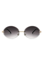 Load image into Gallery viewer, Round Oval Rimless Circle Vintage Sunglasses
