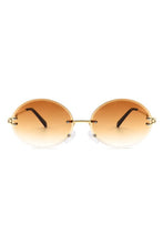 Load image into Gallery viewer, Round Oval Rimless Circle Vintage Sunglasses
