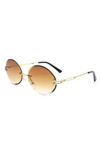 Load image into Gallery viewer, Round Oval Rimless Circle Vintage Sunglasses
