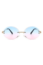 Load image into Gallery viewer, Round Oval Rimless Circle Vintage Sunglasses

