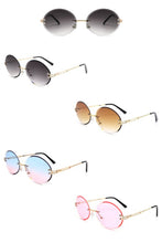 Load image into Gallery viewer, Round Oval Rimless Circle Vintage Sunglasses
