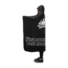 Load image into Gallery viewer, Crusher Hooded Blanket Black Hooded Blanket 60&#39;&#39;x50&#39;&#39;
